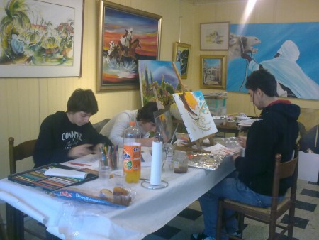 Séance de travail dans mon atelier